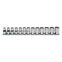 Набор из торцевых головок под профиль Gear Lock,  с внутренним квадратом 1/2", хромированных