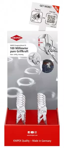 Дисплей укомплектованный, переставные клещи - гаечный ключ KN-8604100 (12 шт) KNIPEX KN-001801V42