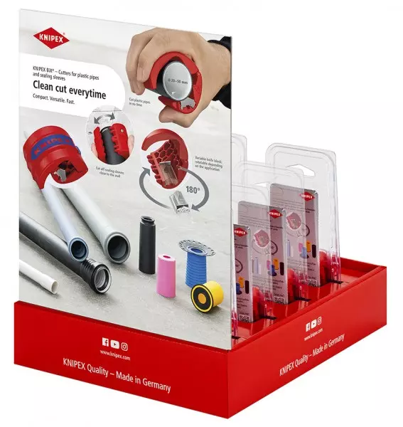 Дисплей укомплектованный, BiX труборез KN-902210BK (10 шт) KNIPEX KN-001801V43
