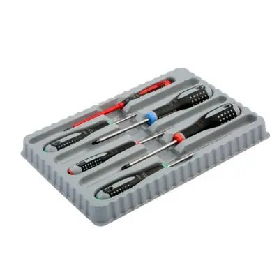Набор отверток ERGO™, 6 штук. Под винты со шлицем, Phillips, Pozidriv и TORX® BE-9871