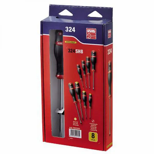 Набор из 8 отверток для винтов с прямым шлицем и винтов PHILLIPS® 324 SH8 U03240650