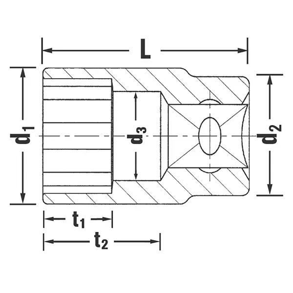 Головка торцевая 29 мм, 1/2", STAHLWILLE, 03010029, 50
