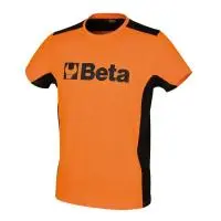 Майка ​Beta-March, 100% хлопок, 200 г/м2 оранжевая, с черными вставками