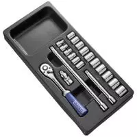 E031821 EXPERT 3/8" набор розеток и аксессуаров - 50 штук