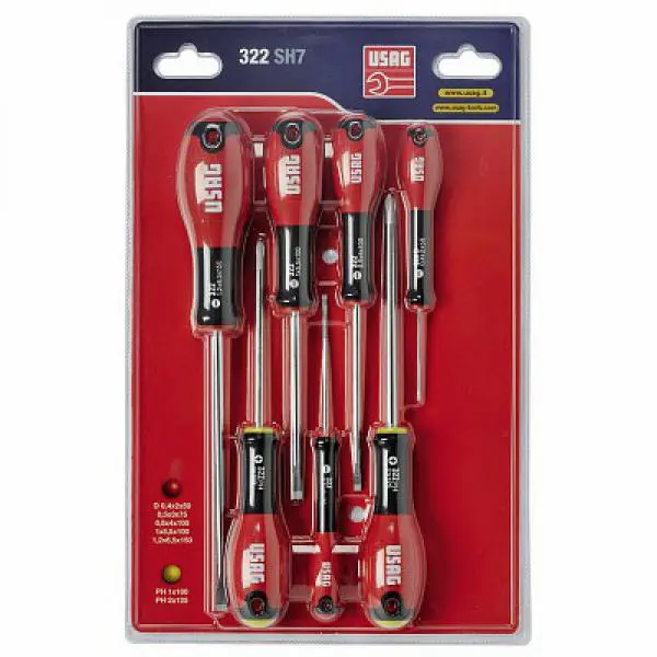 Hабор из 7 отверток для плоских винтов и крестообразных PHILLIPS® 322 SH7 U03220254