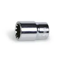Головки с профилем Gear Lock,  внутренний квадрат 1/4", хромированные