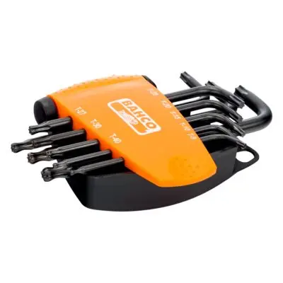 Набор оксидированных шестигранников с шаровым наконечником под винты TORX® BE-9675