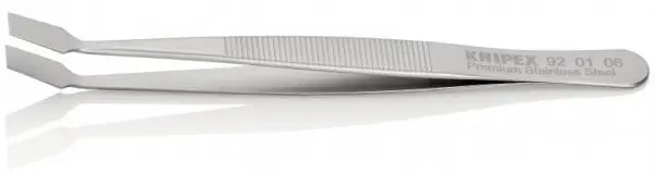 Пинцет универсальный, 120 мм, гладкие тупые губки под 30C KNIPEX 92 01 06 KN-920106
