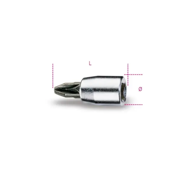 головки насадки под профиль Pozidriv®-Supadriv® хромированные - полированные изнутри