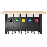 JLS2-SET OF 5 BINS AND FLAP SYSTEM Facom JLS2-5BINS