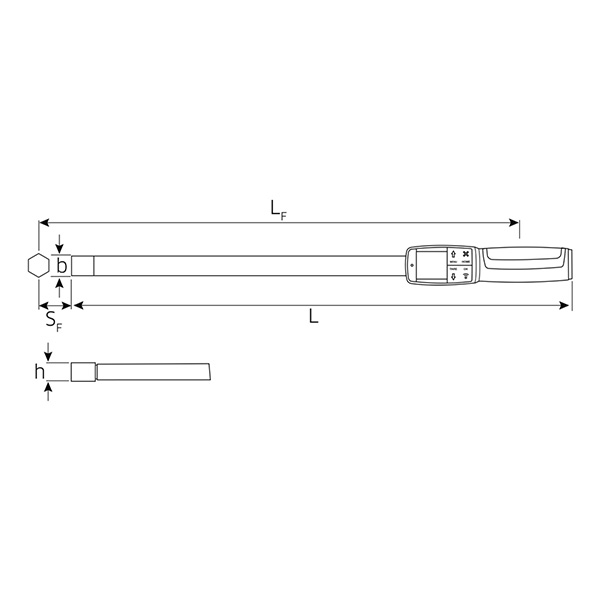 Моментный ключ MANOSKOP® с контролем угла поворота 6-60 Нм, STAHLWILLE, 96500906, 714/6