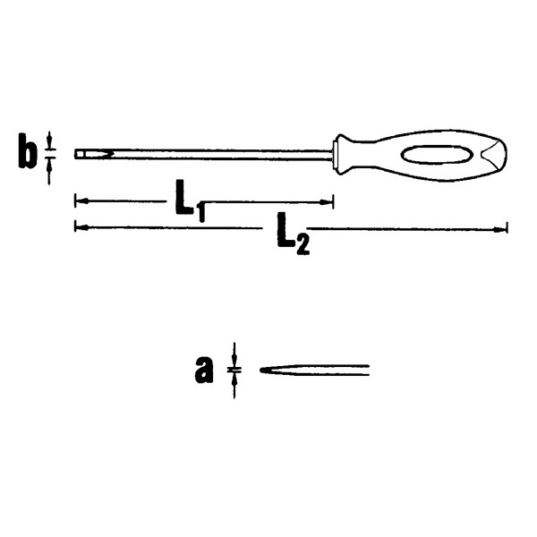 Отвертка для электриков DRALL+ 1,0х5,5х150, STAHLWILLE, 46281055, 4628 5