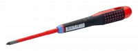 Изолированные отвертки ERGO™ под винты Pozidriv с тонким стержнем. Под винты Pozidriv BE-8820SL