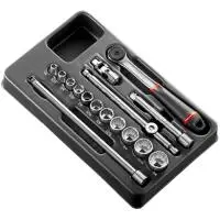 3/8' SOCKET MOD 12PT IN J.161B 16PC Facom MOD.J161-212U