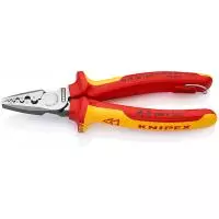 Пресс-клещи VDE, 9 гнёзд, контактные гильзы Knipex KN-9778180TBK