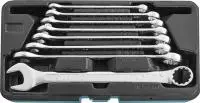 W84108S Набор ключей гаечных комбинированных с профилем SUPER TECH в кейсе, 8-19 мм, 8 предметов