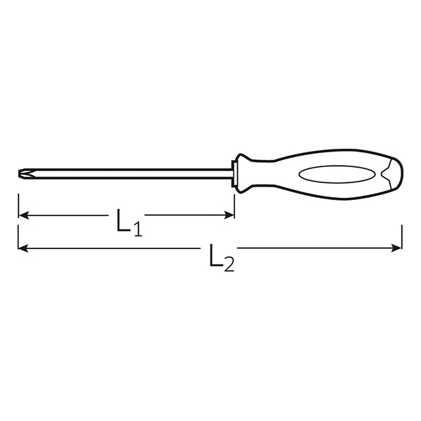 Крестообразная отвертка DRALL+ PZ 3, STAHLWILLE, 46401003, 4640