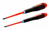 Набор изолированных отверток ERGO™ с тонким стержнем, 2 штуки. Под винты Pozidriv BE-9894SL