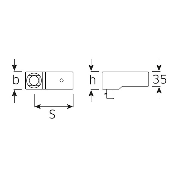 Сменный инструмент с жестким квадратом 3/4", STAHLWILLE, 58240080, 734/80