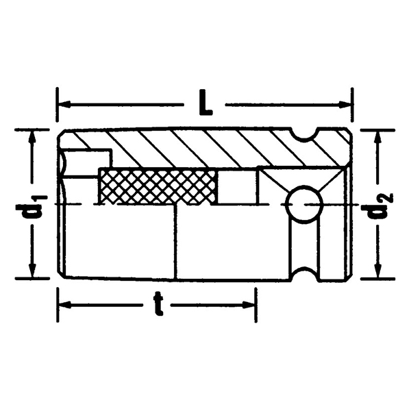 Торцовая головка IMPACT 3/8”, 22040008, STAHLWILLE, 45 M 8,