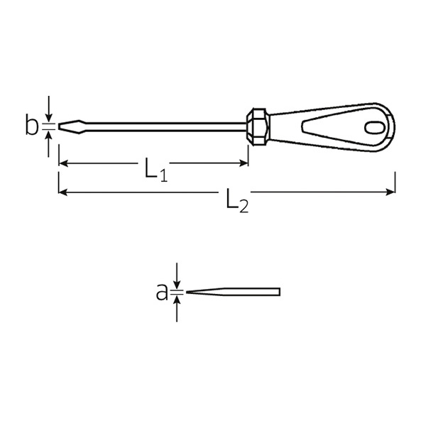 Инструментальная отвертка 3K DRALL® 5 1,6x8,0x175 мм, STAHLWILLE, 48201080, 4820