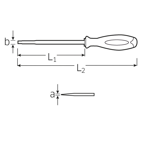 Отвертка для электриков DRALL+ 5 1,0X 5,5X125 мм, STAHLWILLE, 46603055, 4660 VDE
