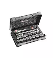 1/2' SOCKET SET 6PT MM S.360 23PC Facom S.360-3P6