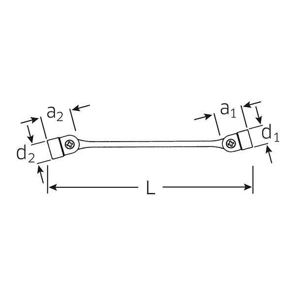 Шарнирный ключ FLEXI 8х9 мм STAHLWILLE, 43010809, 29