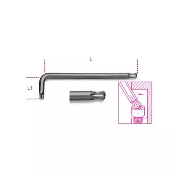 ключ Г-образный с профилем Torx®, с круглой головкой