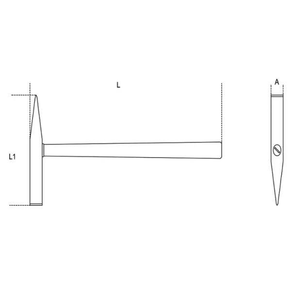 молоток зачистной с деревянной рукояткой искробезопасный