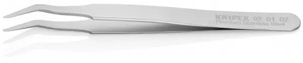 Пинцет прецизионный позиционный SMD гладкие губки под 35C KNIPEX 92 01 02 KN-920102