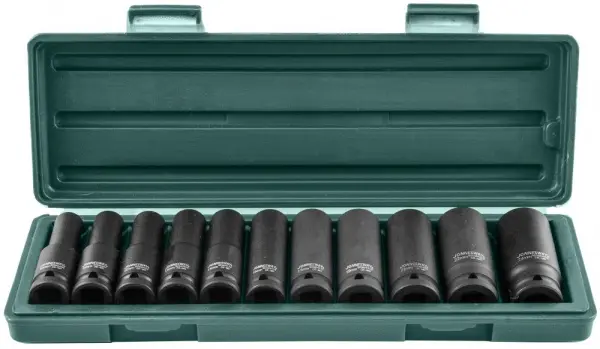 S03AD4111S Набор головок торцевых ударных глубоких 1/2"DR, 10-24 мм, 11 предметов