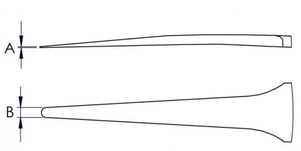 Пинцет ESD гладкие прямые тупые губки KNIPEX 92 81 01 KN-928101