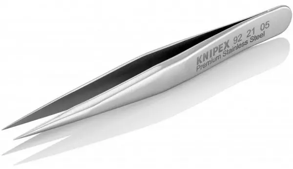 Минипинцет прецизионный, 70 мм, гладкие прямые игловидные губки KNIPEX 92 21 05 KN-922105
