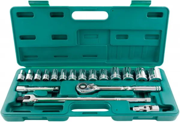 S05H4219S Набор головок торцевых дюймовых 1/2"DR, SAE 3/8"--1-1/4", 19 предметов