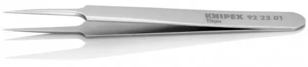 Пинцет титановый, 110 мм, гладкие прямые игловидные губки KNIPEX 92 23 01 KN-922301