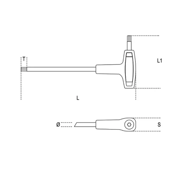 ключ Т-образный с профилем Torx®, с рукояткой