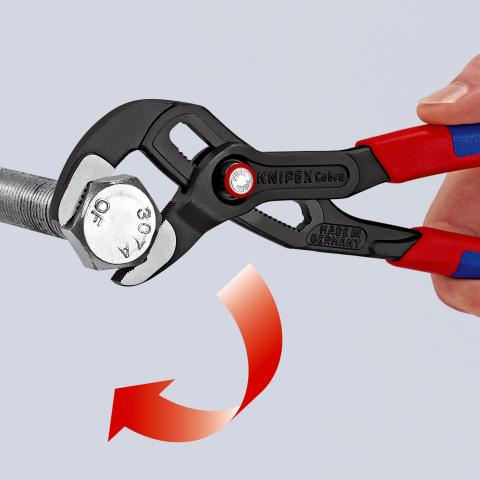 Высокотехнологичные сантехнические клещи Cobra®, 300 мм, в блистере QuickSet Knipex KN-8721300SB фото в интернет-магазине ИНСТРА