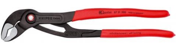 Высокотехнологичные сантехнические клещи Cobra®, 300 мм, в блистере QuickSet Knipex KN-8721300SB фото в интернет-магазине ИНСТРА