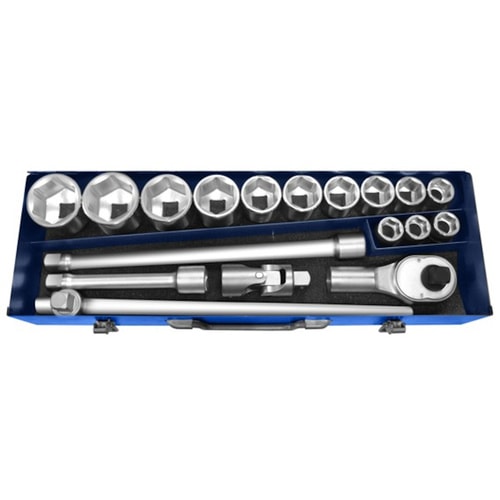E194683 EXPERT 3/4" 6-точечные гнезда - метрические - 18 штук фото в интернет-магазине ИНСТРА