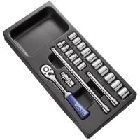 E031821 EXPERT 3/8" набор розеток и аксессуаров - 50 штук