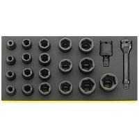 Набор ударных головок IMPACT 1/2" на вкладыше TСS, STAHLWILLE, 96838791, TCS 50IMP/19/2